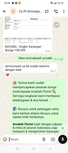Testimonial Papan Bunga jelegong